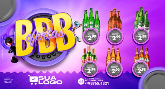 Banner Encarte Ofertas BBB Venha Conferir Social Media PSD Editável