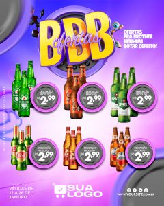 Encarte Ofertas BBB Venha Conferir Social Media PSD Editável