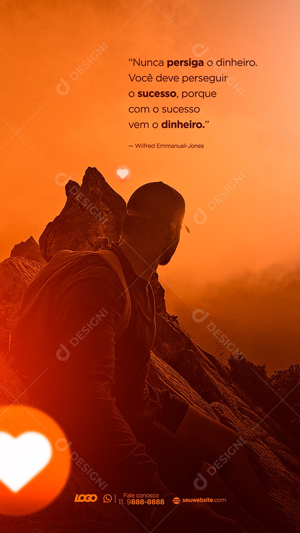 Post Stories Editable Social Media PSD Institutional Quote