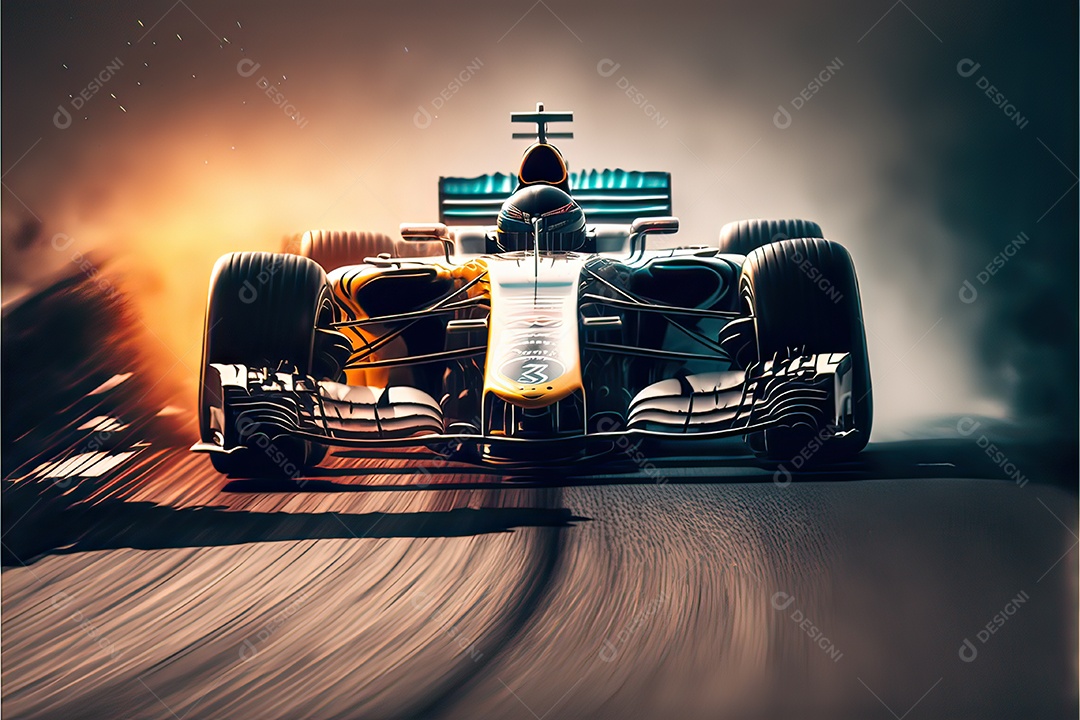 ilustração de carro de corrida