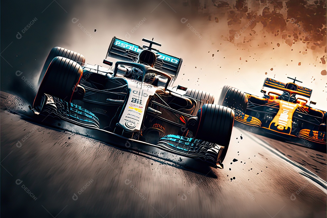 ilustração de carro de corrida