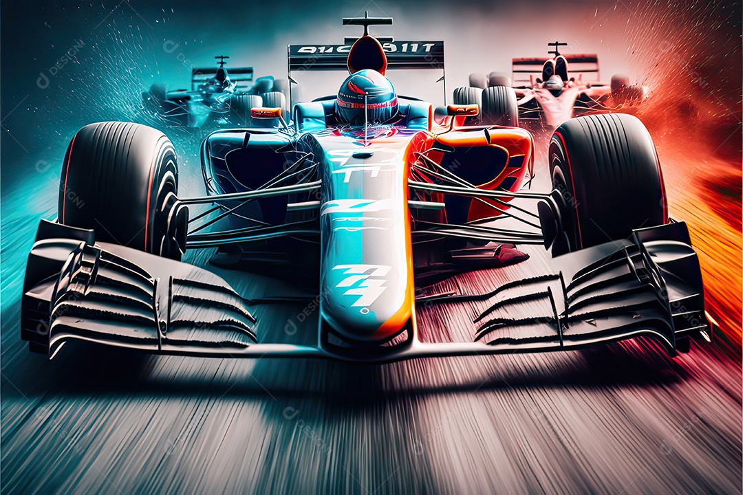 ilustração de carro de corrida