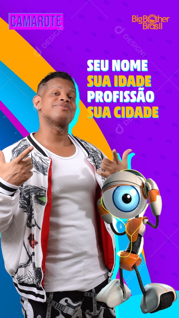 Story Post Big Brother Brasil Apresentação Social Media PSD Editável