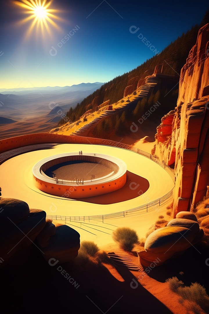 Lindas montanhas inteligências artificial