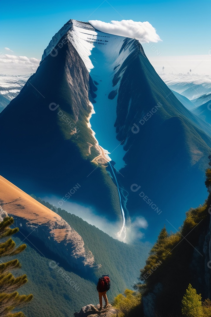 Lindas montanhas inteligências artificial