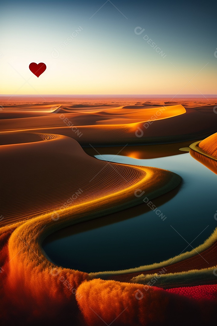 Lindas montanhas inteligências artificial