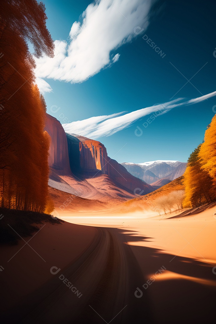 Lindas montanhas inteligências artificial