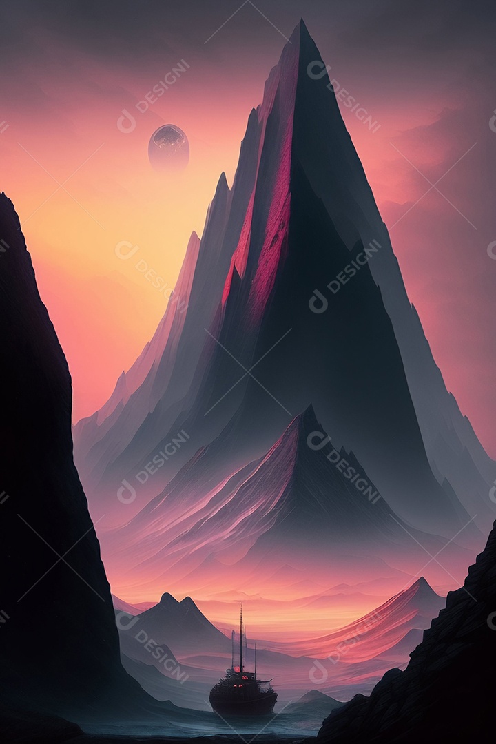 Lindas montanhas inteligências artificial