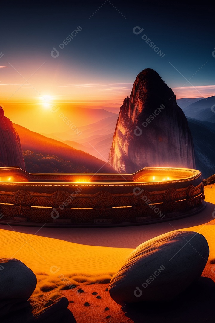 Lindas montanhas inteligências artificial