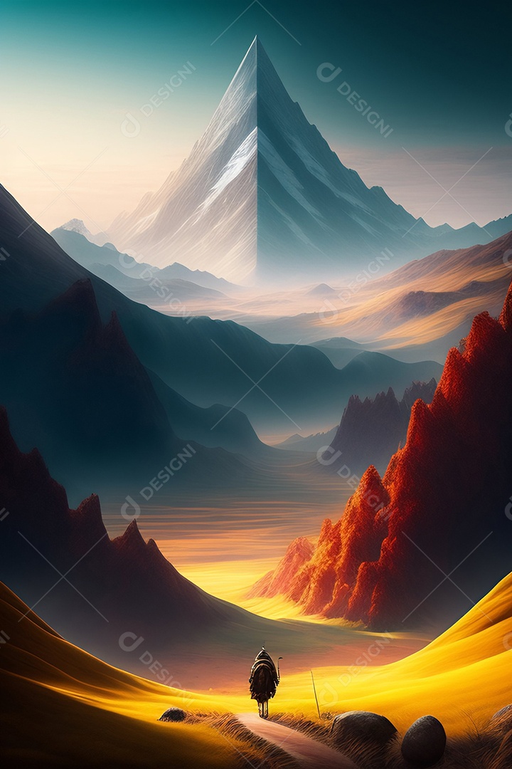 Lindas montanhas inteligências artificial