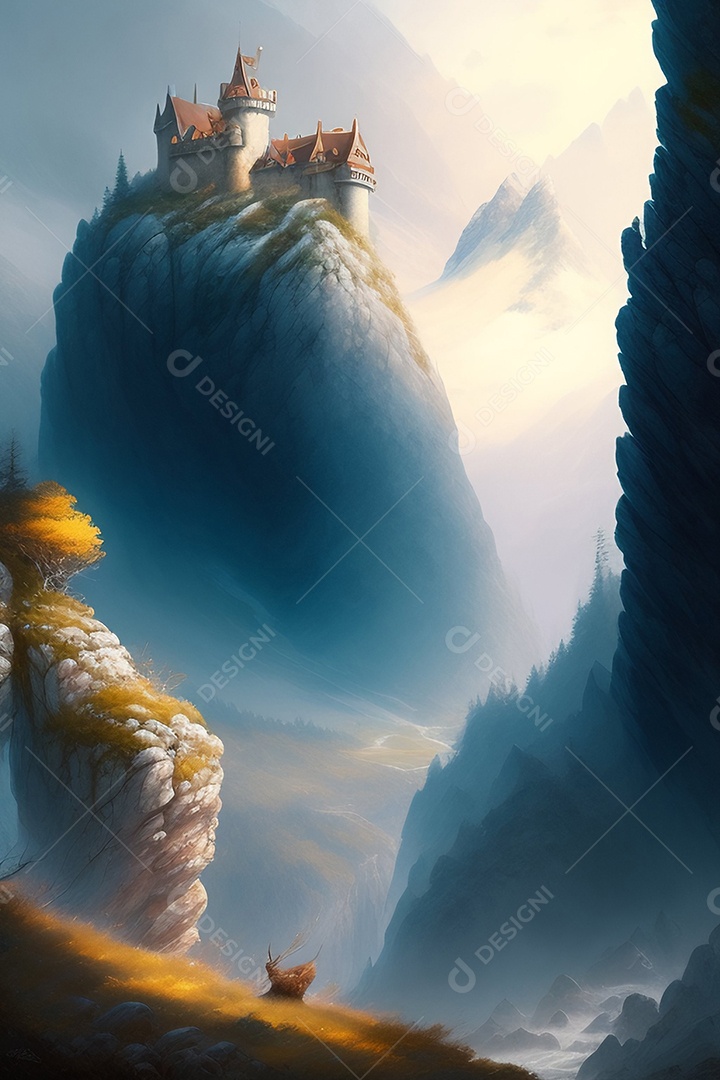 Lindas montanhas inteligências artificial