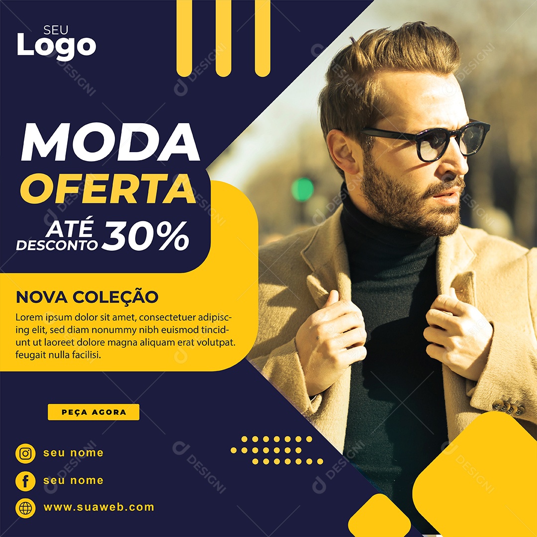 Oferta Moda Até 30% Desconto EPS Editável