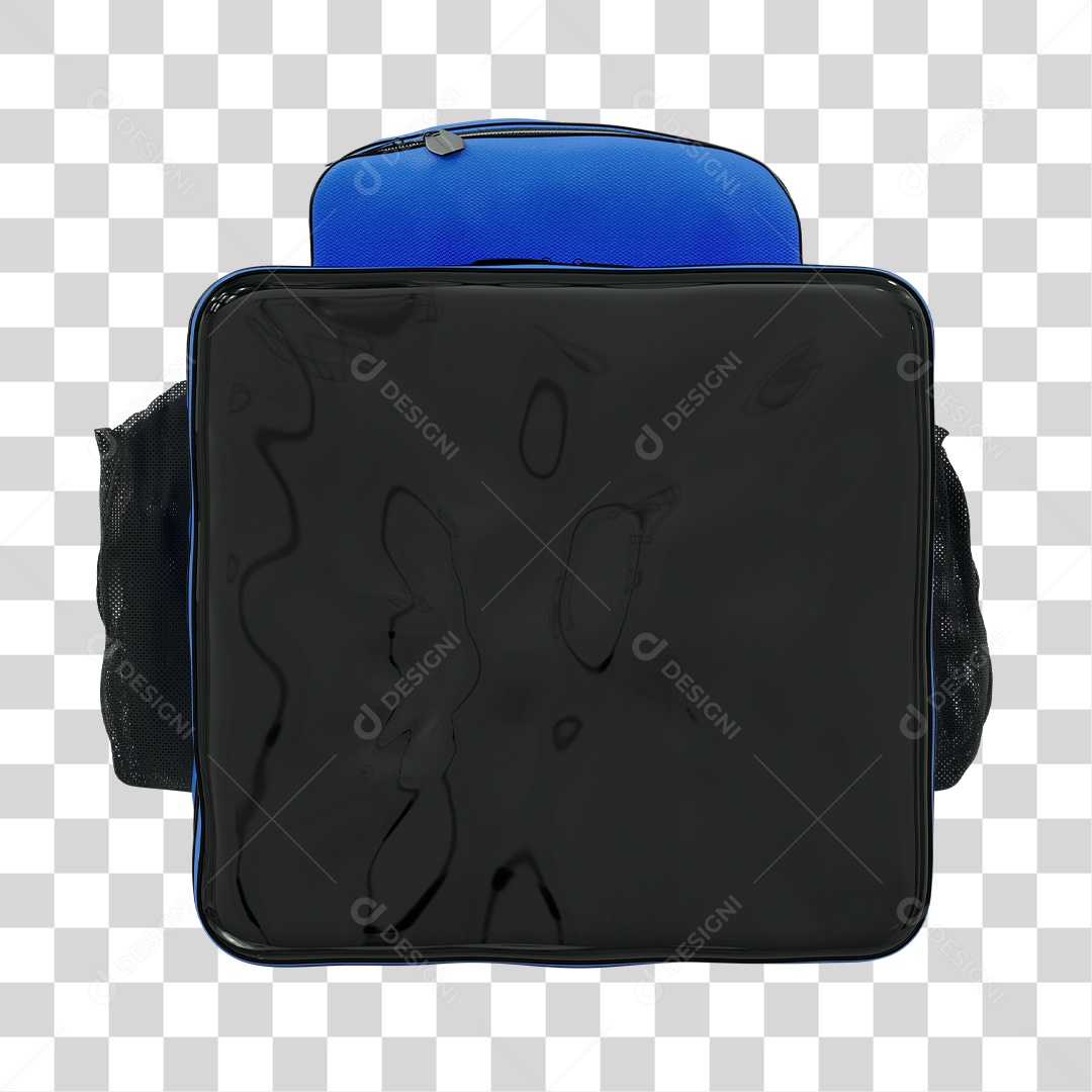 Bag de Delivery Fechada Elemento 3D Azul PNG Transparente