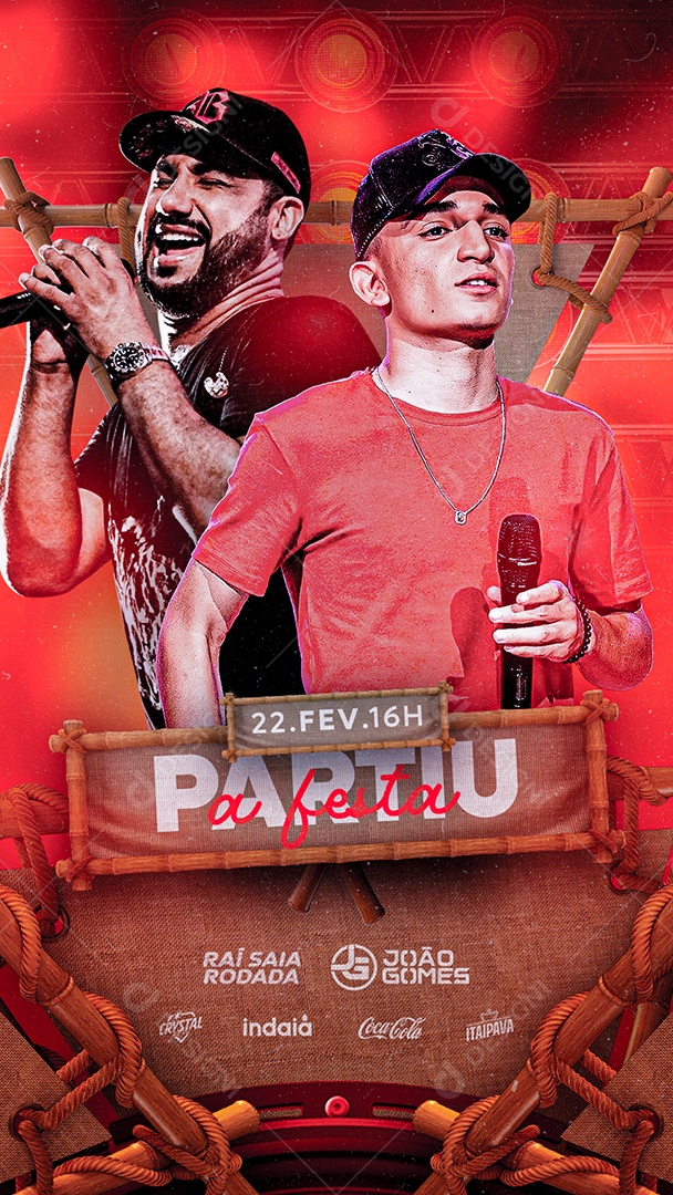 Story Started the Party Raí Round Out João Gomes Editable Social Media PSD Flyer