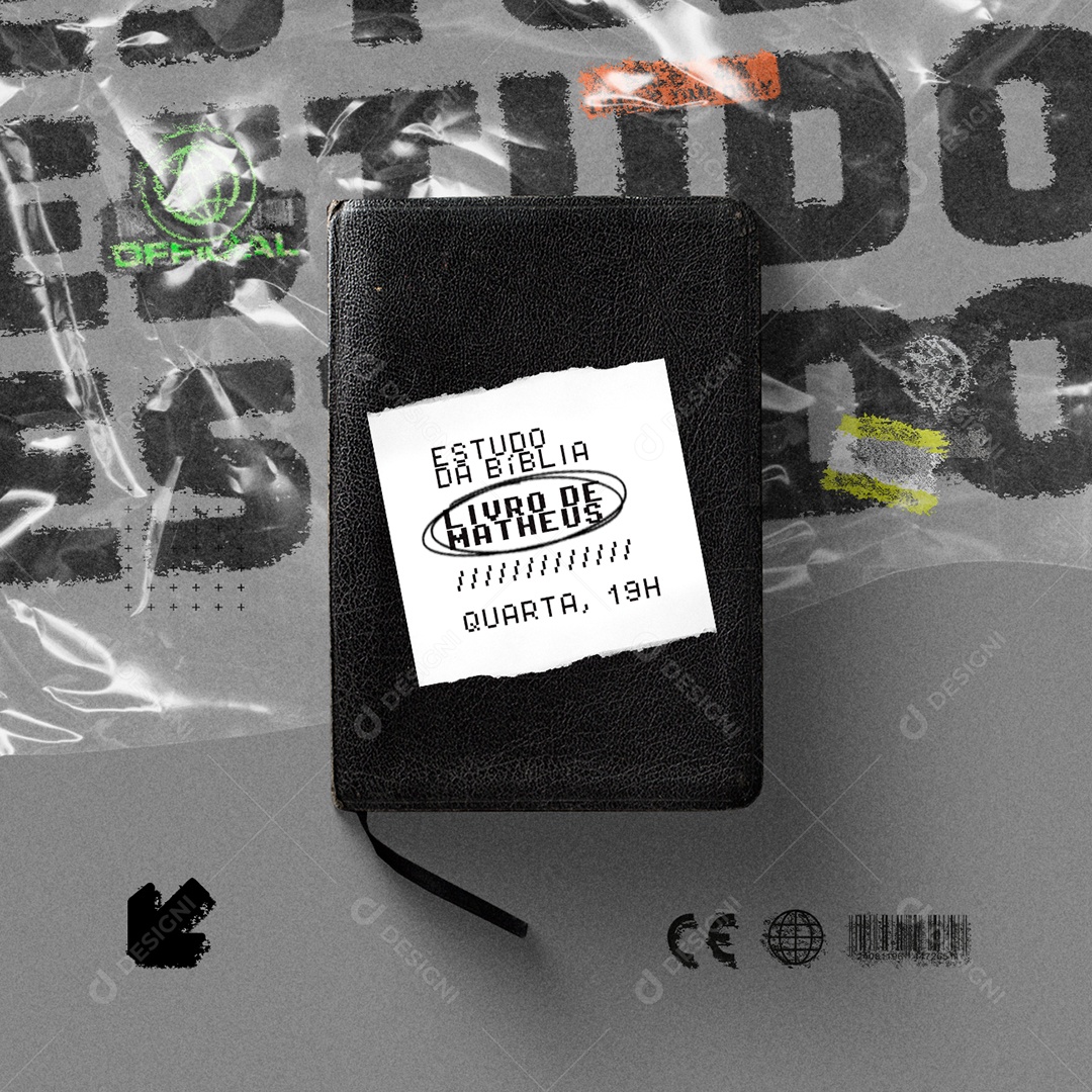 Estudo da Bíblia Flyer Gospel Social Media PSD Editável