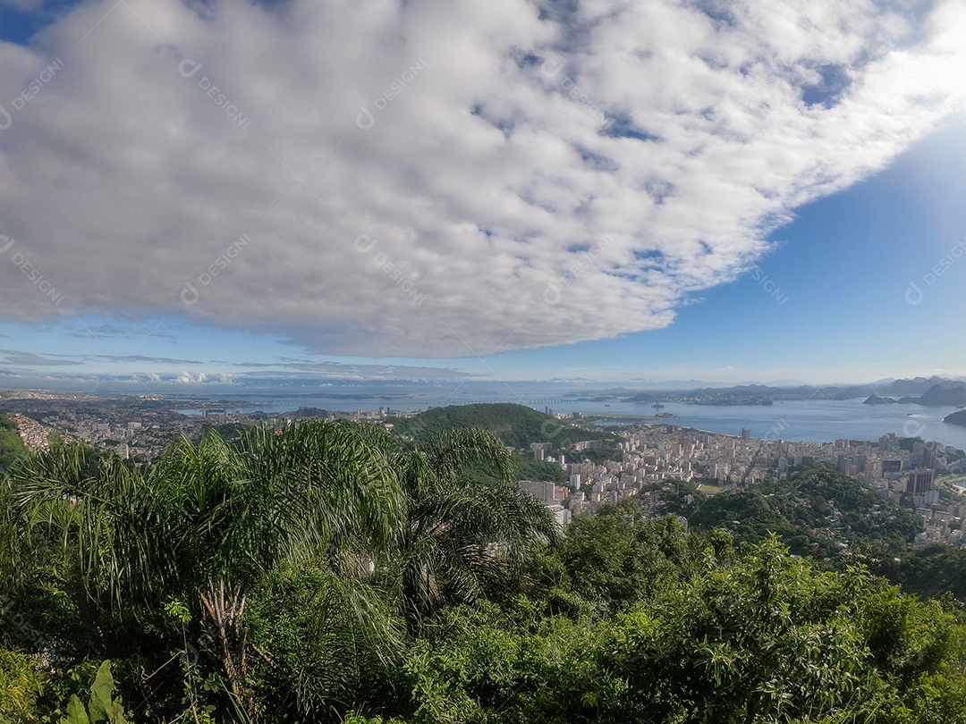 Vista do mirante dona marta no Rio de Janeiro.