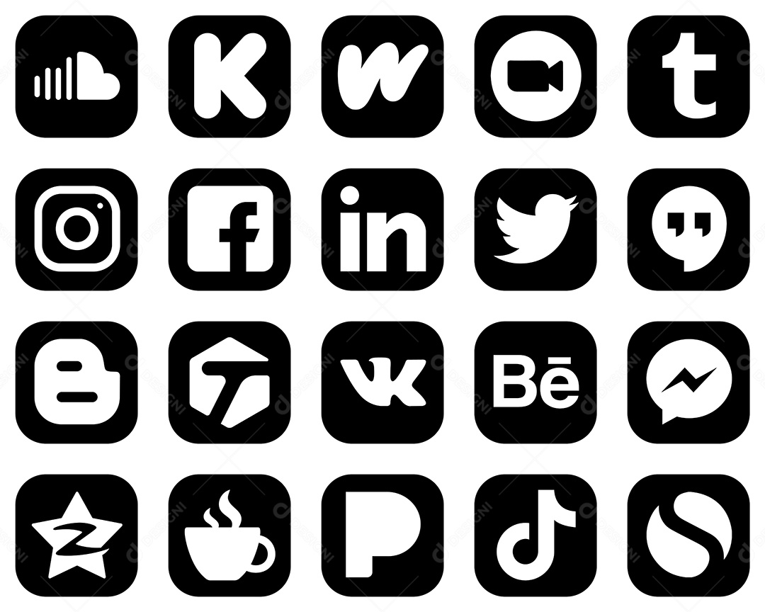 Pacote De Redes Sociais Vetor EPS