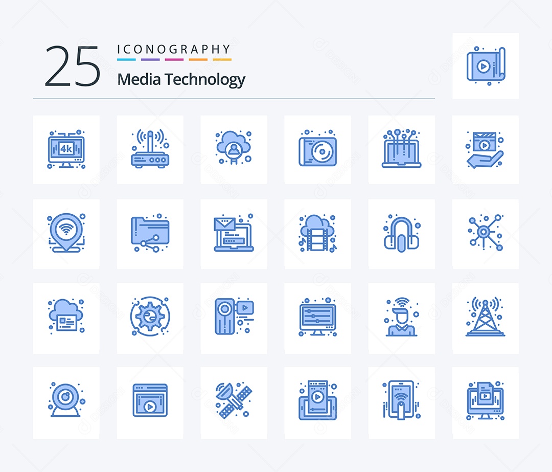 Pacote de Ícones e Elementos De Tecnologias Vetores EPS