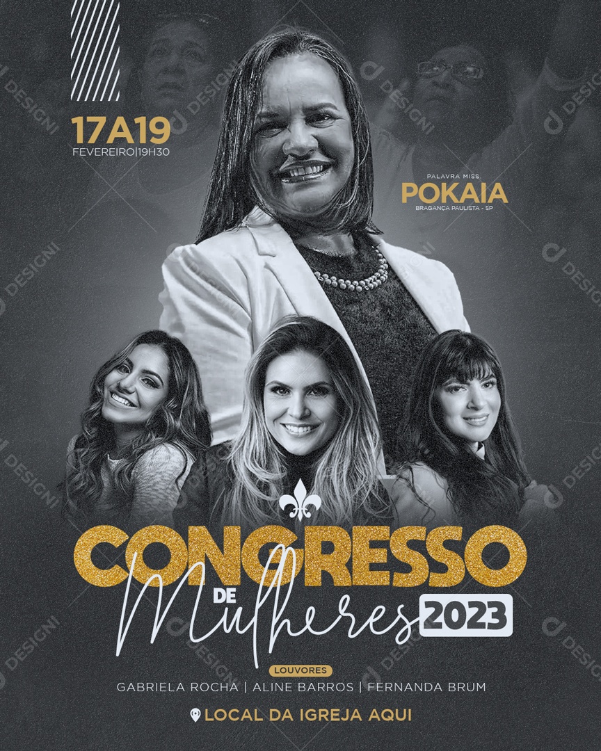 Congresso de Mulheres 2023 Social Media PSD Editável