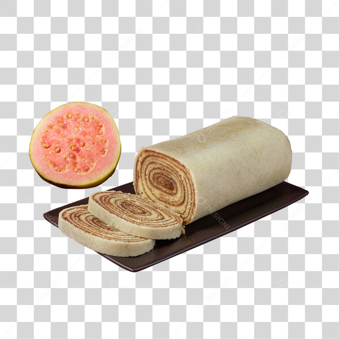 Bolo e Metade De Goiaba PNG Transparente