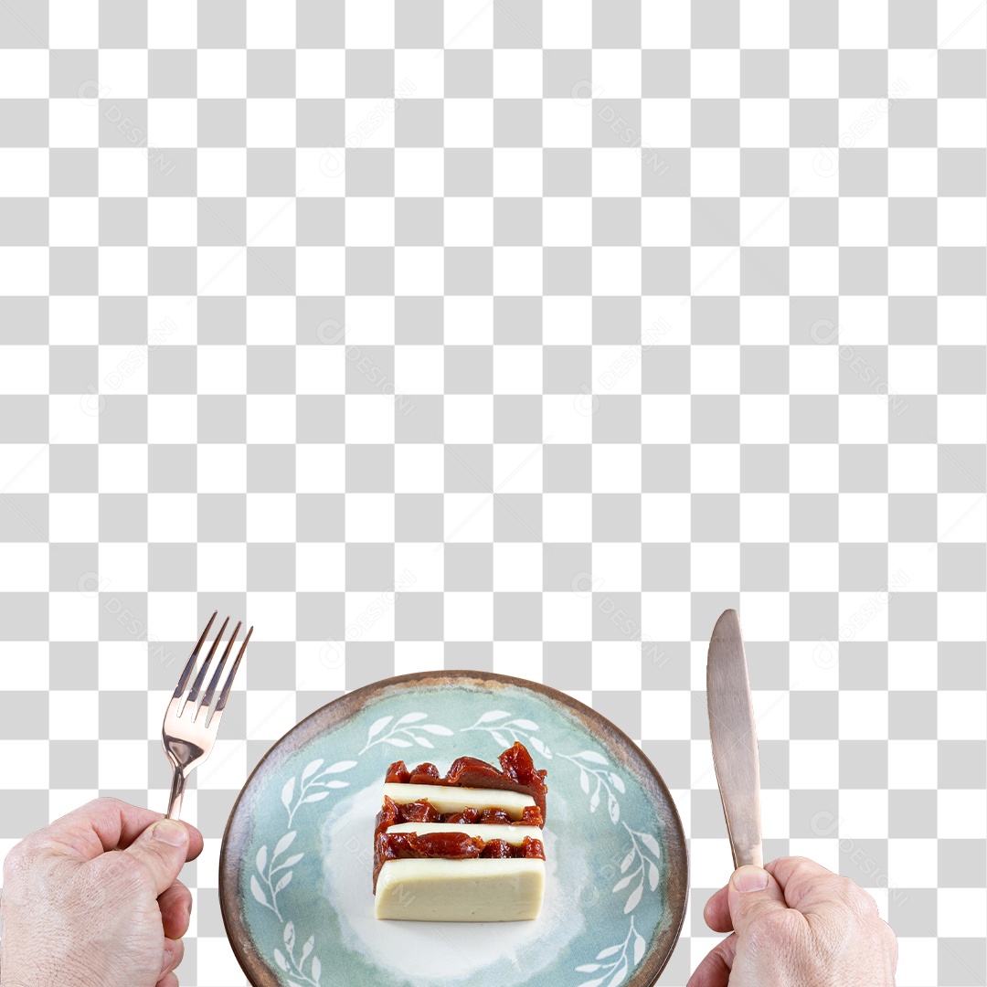 Pedaço De Bolo No Prato PNG Transparente