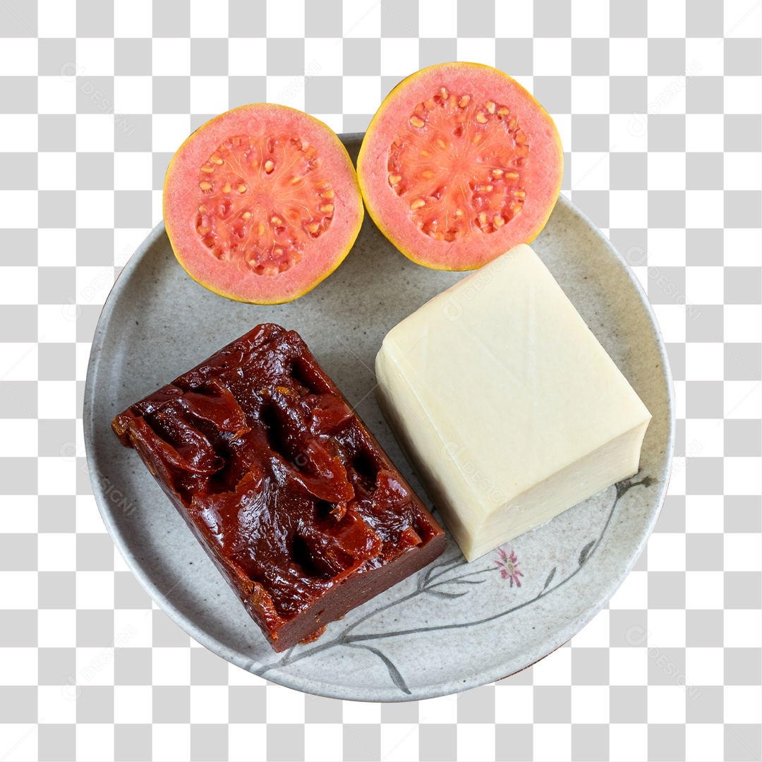 Pedaço De Bolo Quejo e Goiaba PNG Transparente