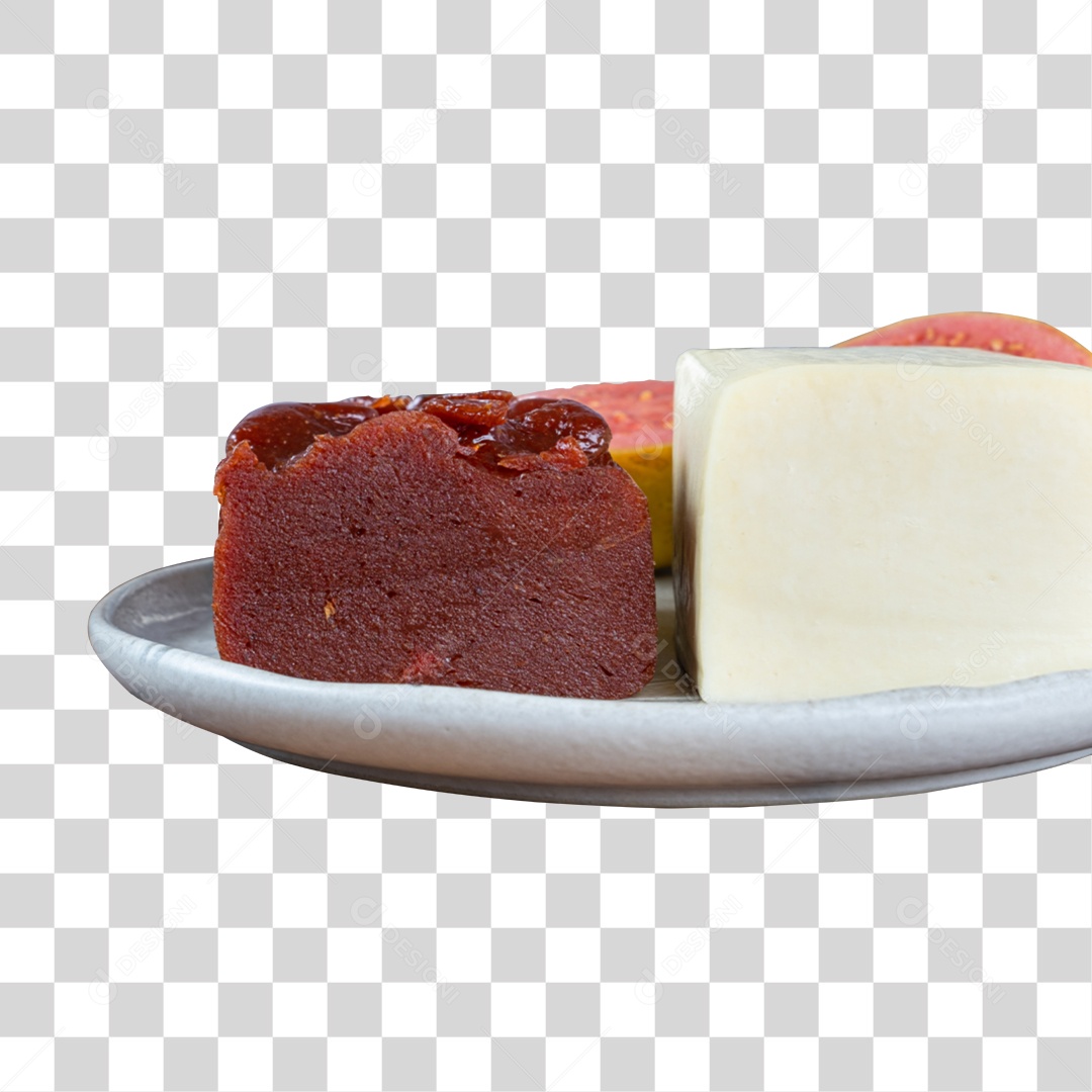 Pedaço De Bolo Quejo e Goiaba PNG Transparente