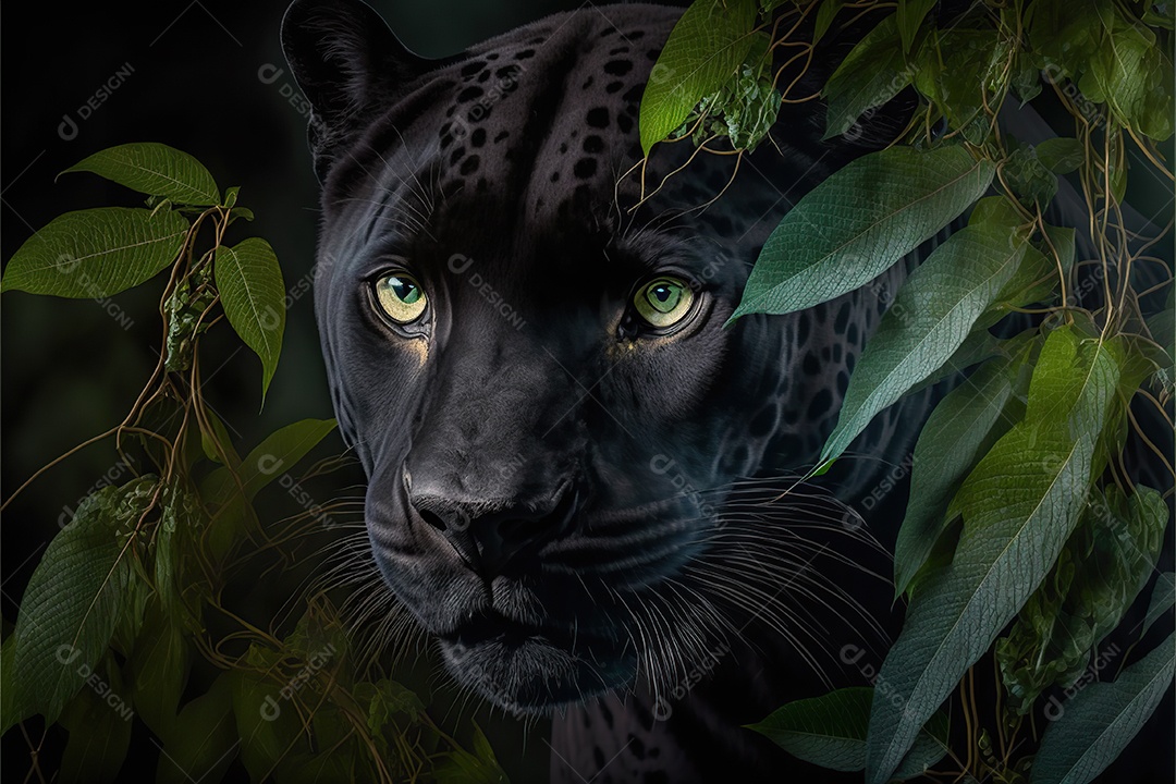 Vida selvagem, pantera no galho