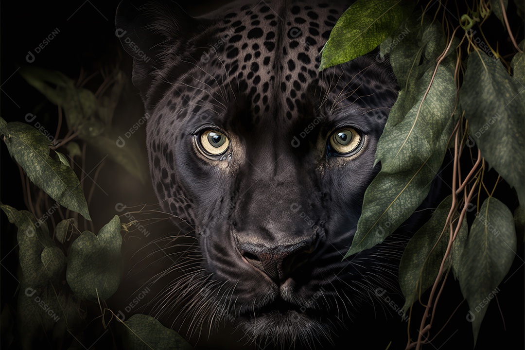 Vida selvagem, pantera no galho