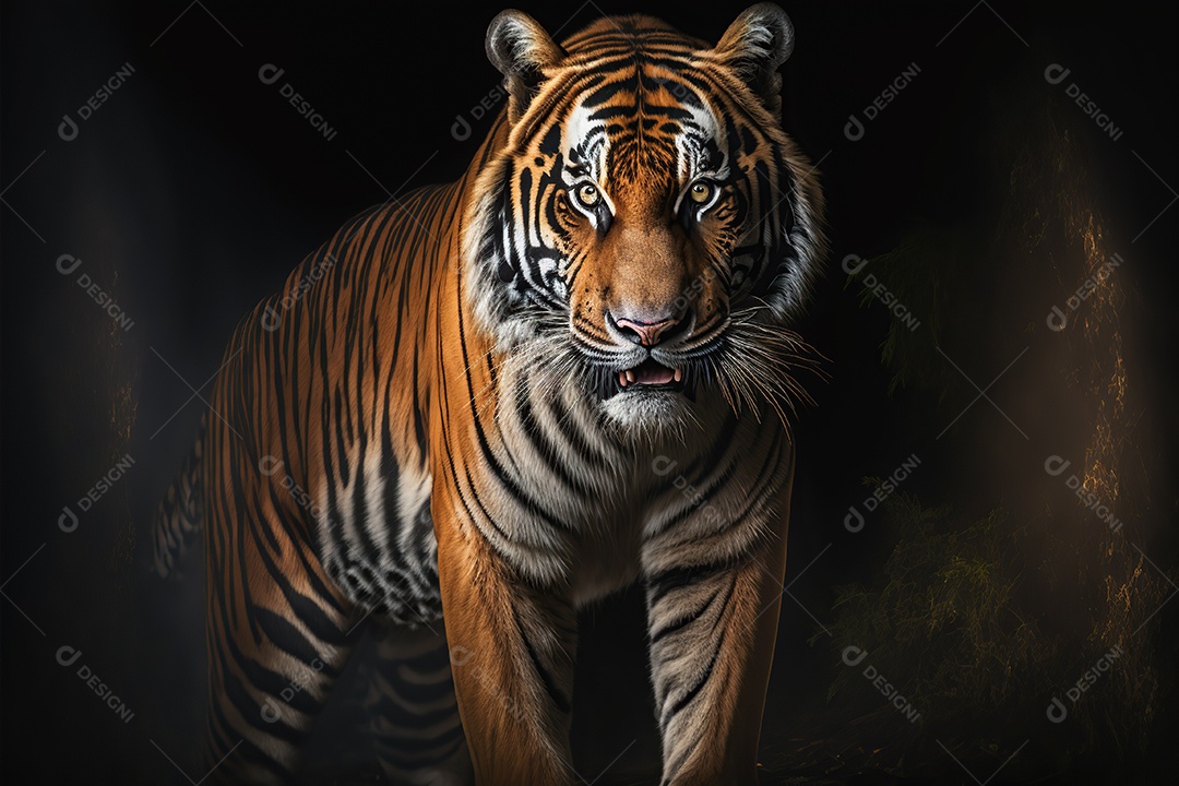 Vida selvagem, um lindo tigre em seu habitat