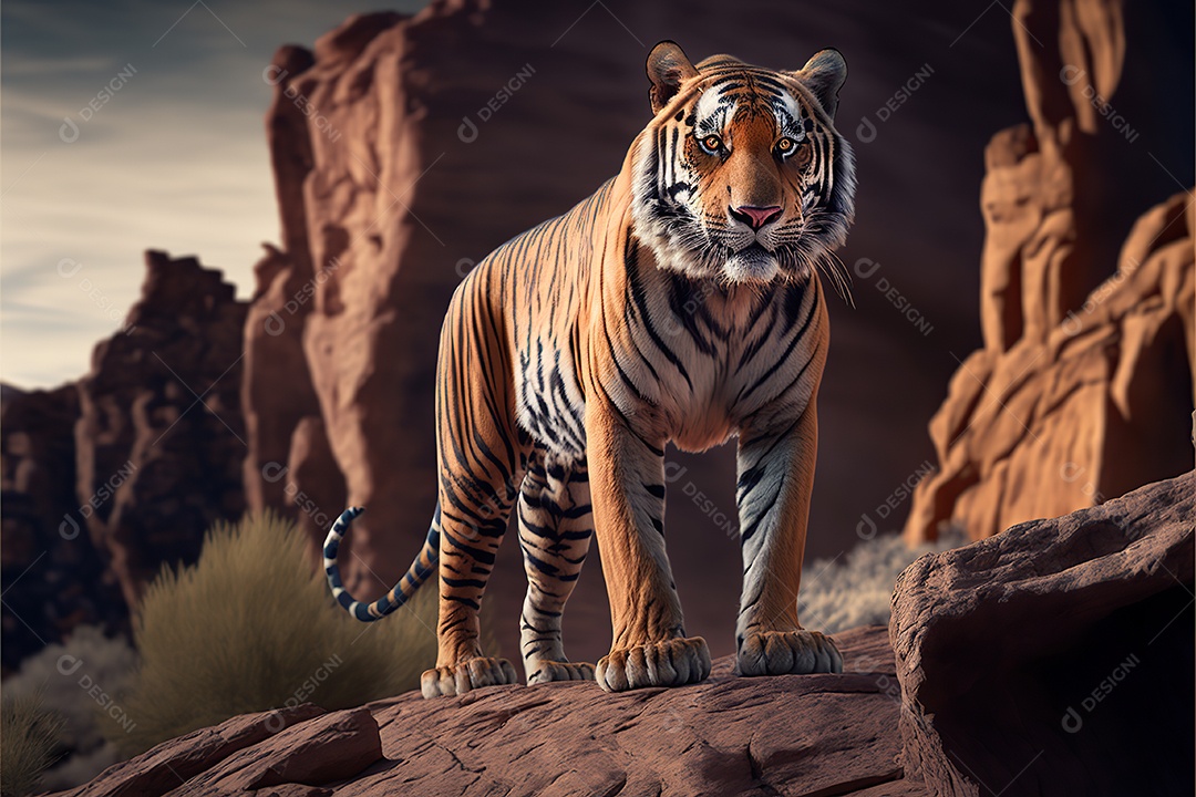 Vida selvagem, um lindo tigre em seu habitat