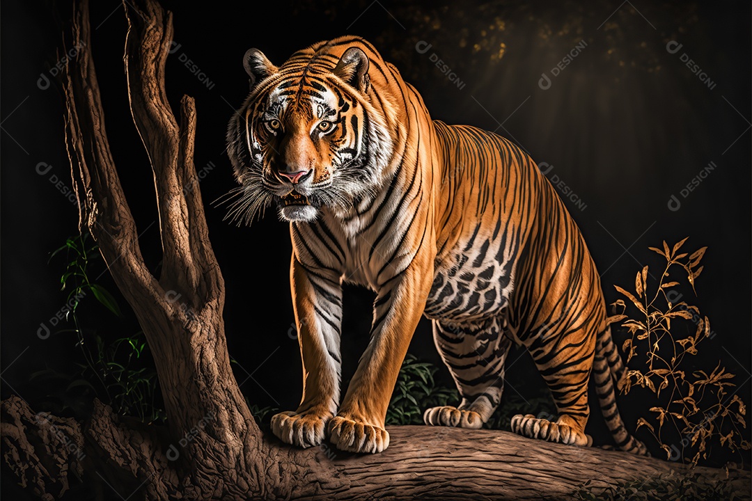 Vida selvagem, um lindo tigre em seu habitat