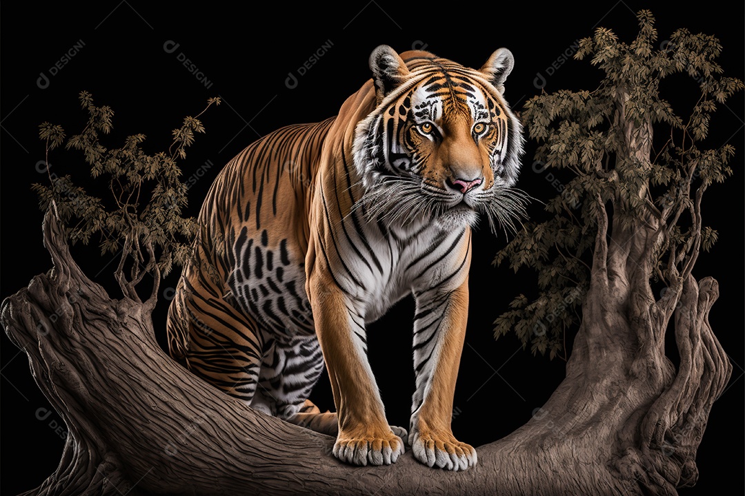 Vida selvagem, um lindo tigre em seu habitat