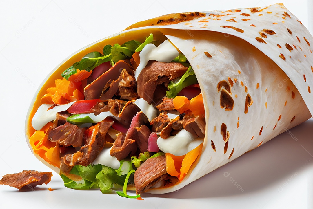 Prato Xauarma sobre uma mesa de restaurante