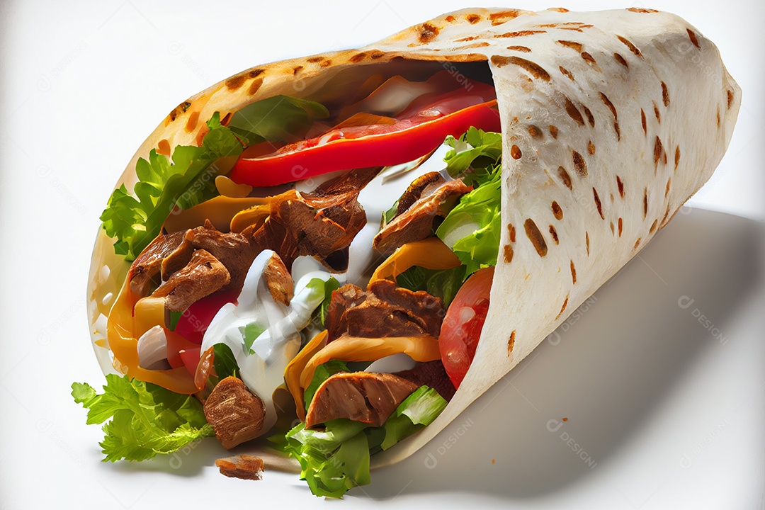 Prato Xauarma sobre uma mesa de restaurante