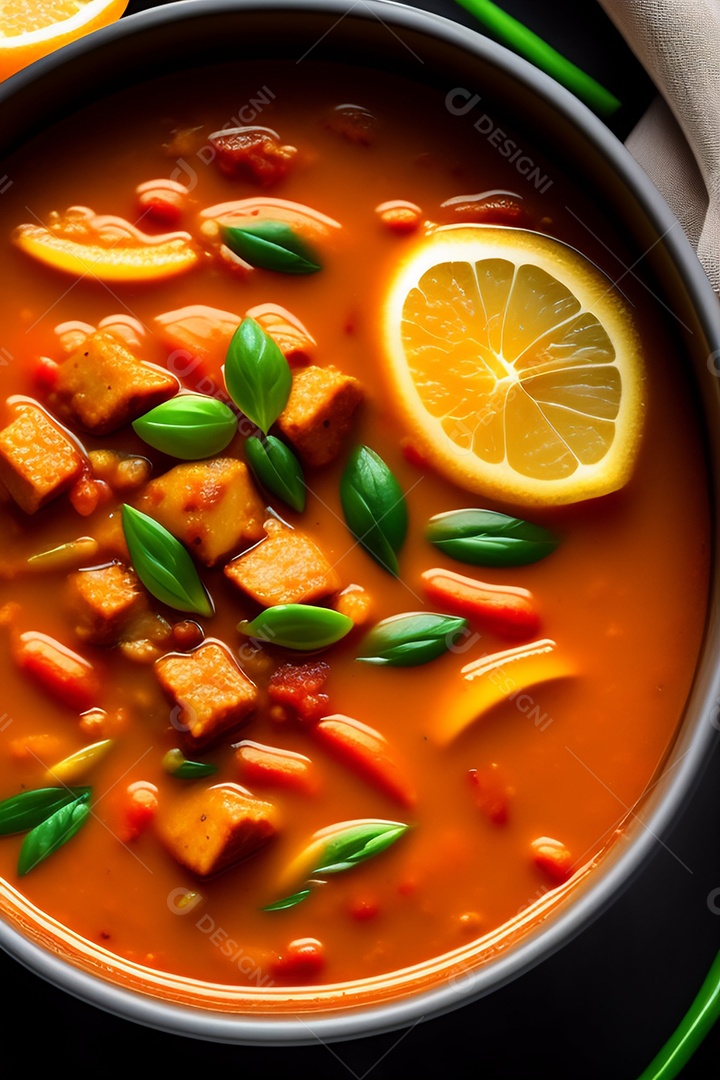 Pratos de comida alimento sobre uma mesa madeira Imagem inteligência artificial