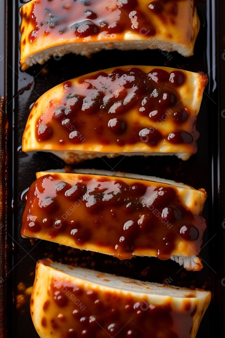 Pratos de comida alimento sobre uma mesa madeira Imagem inteligência artificial