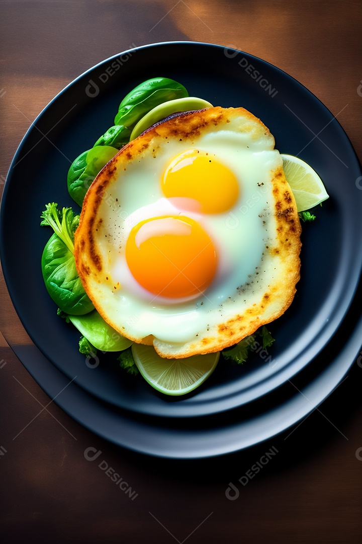 Pratos de comida alimento sobre uma mesa madeira Imagem inteligência artificial