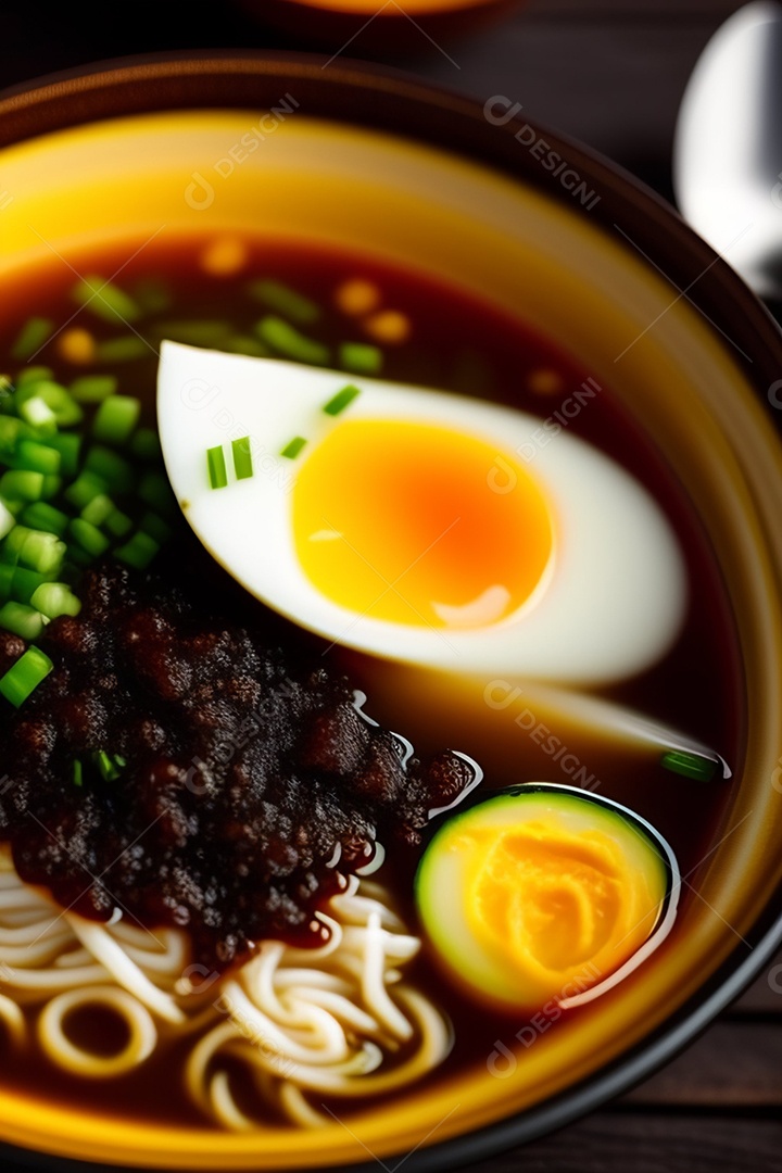 Pratos de comida alimento sobre uma mesa madeira Imagem inteligência artificial