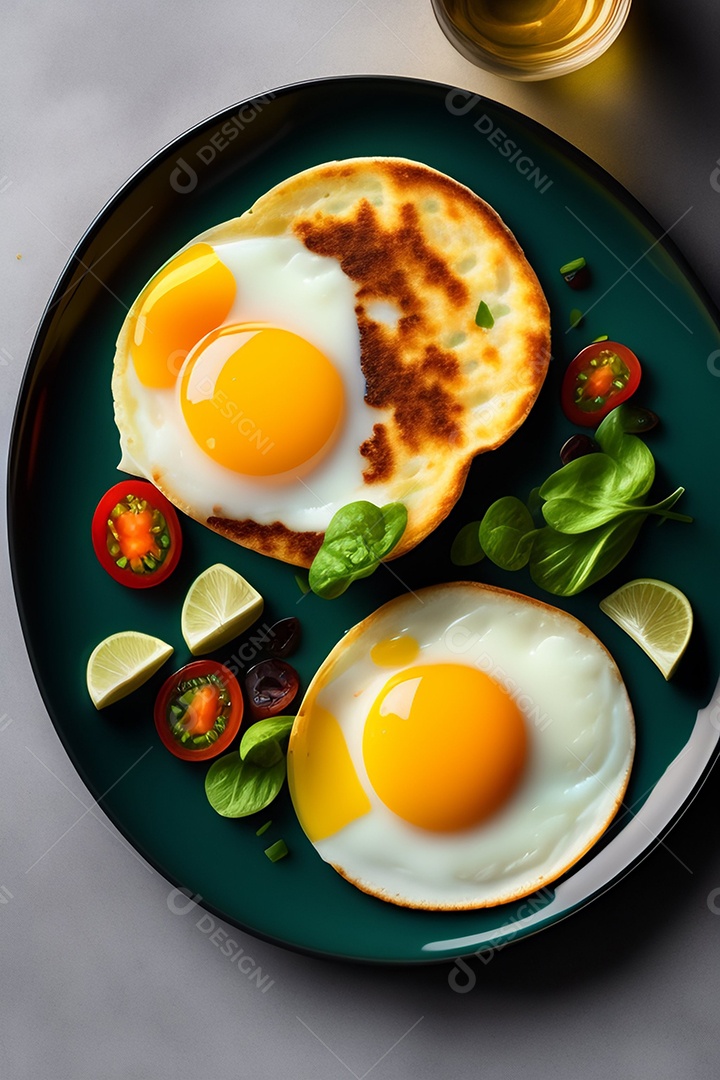 Pratos de comida alimento sobre uma mesa madeira Imagem inteligência artificial
