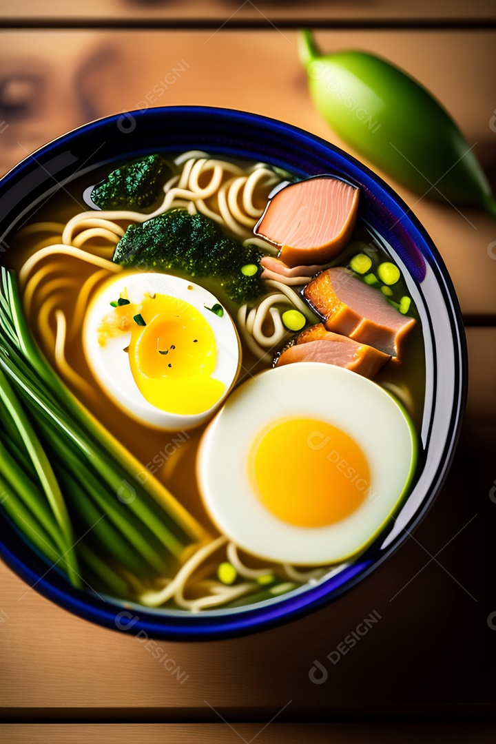 Pratos de comida alimento sobre uma mesa madeira Imagem inteligência artificial