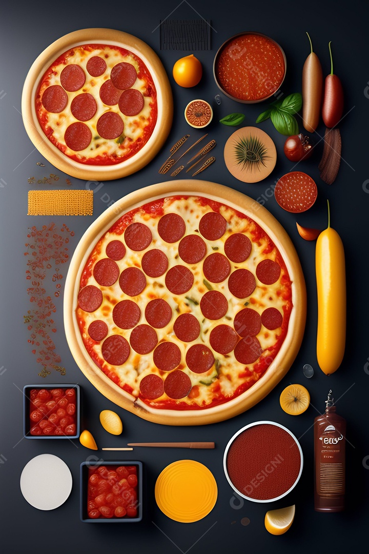 Pizza assada imagem inteligência artificial