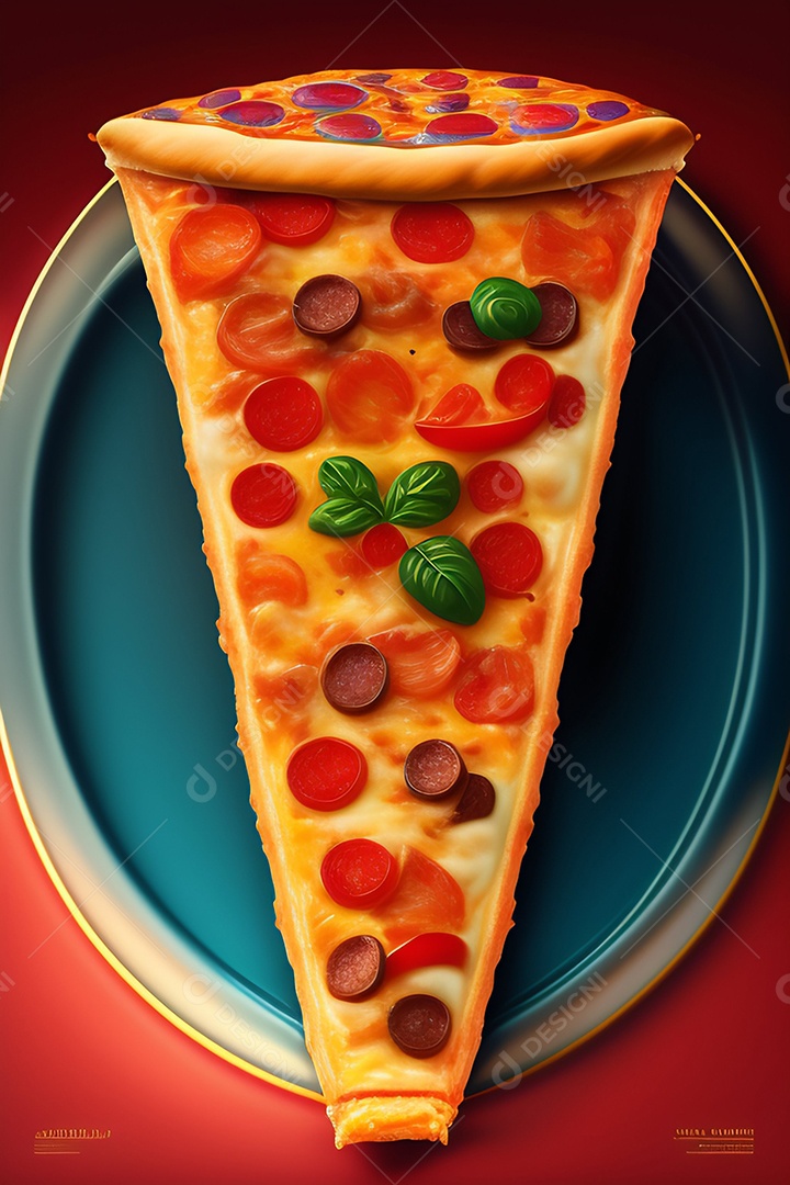 Pizza assada imagem inteligência artificial