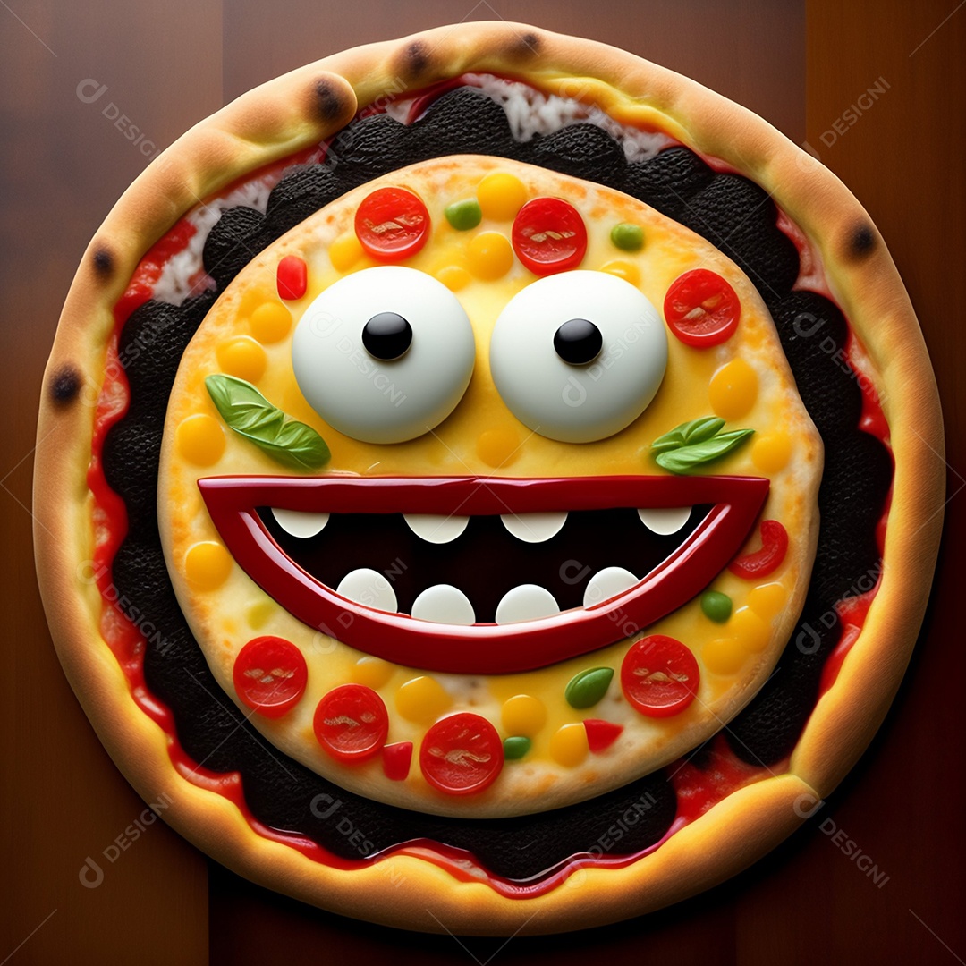 Pizza assada imagem inteligência artificial