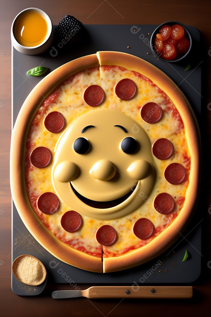 Pizza assada imagem inteligência artificial