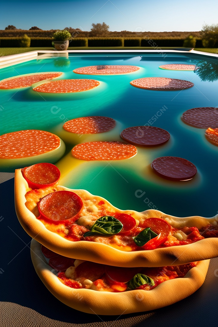 Pizza assada imagem inteligência artificial