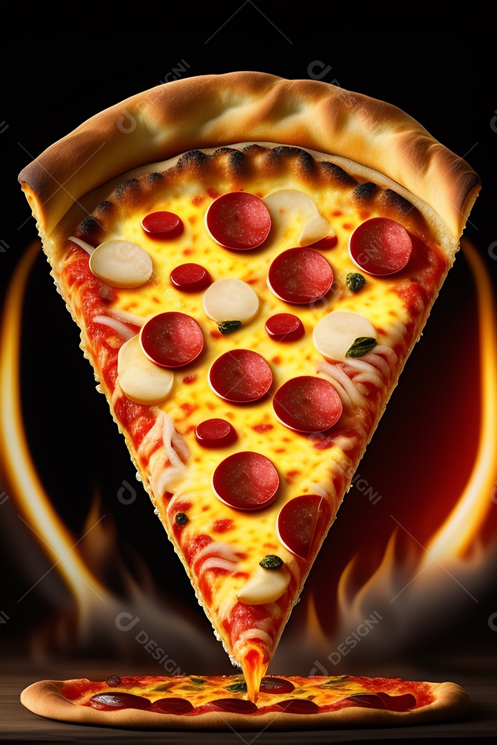 Pizza assada imagem inteligência artificial