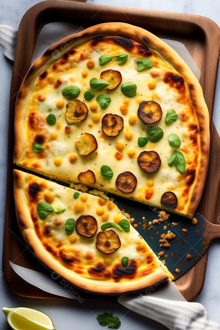 Pizza assada imagem inteligência artificial