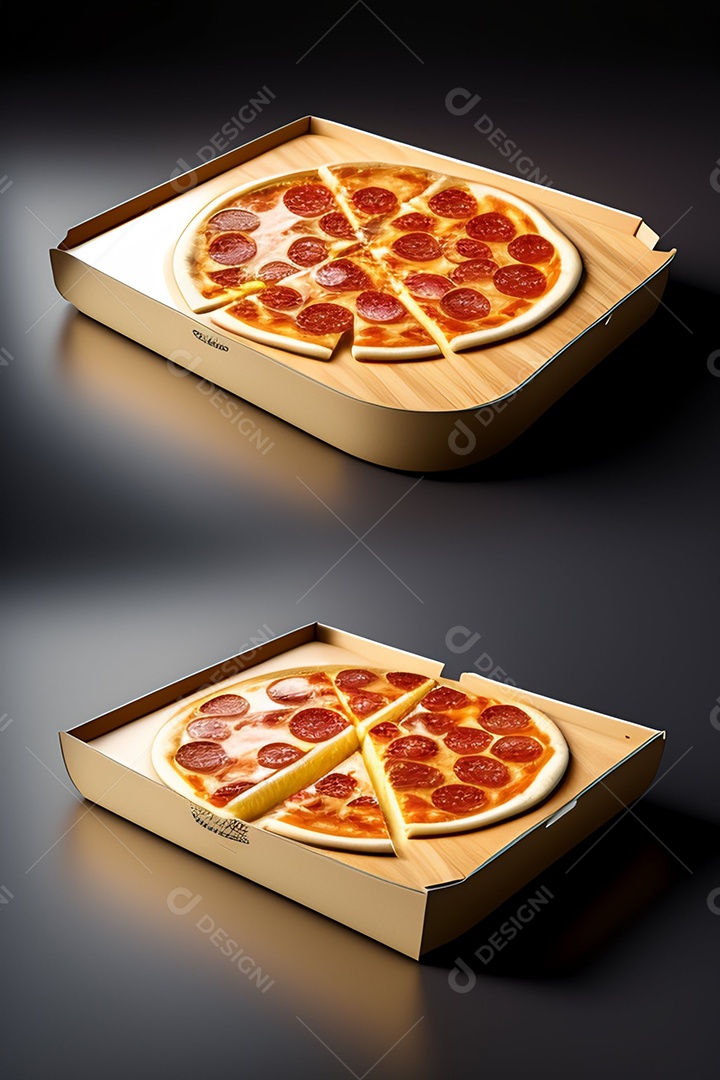 Pizza assada imagem inteligência artificial