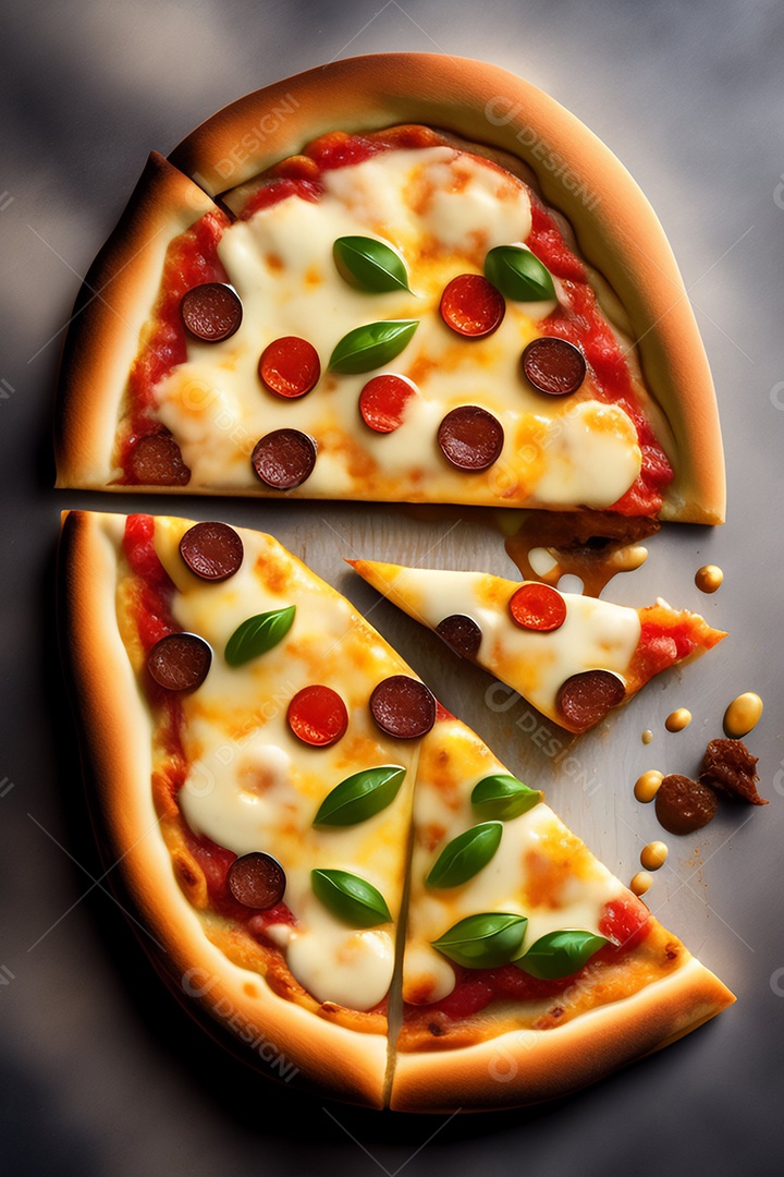 Pizza assada imagem inteligência artificial